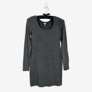 Splendid Embellished Mini Dress Size S Gray Studs Supima Cotton Casual Glam